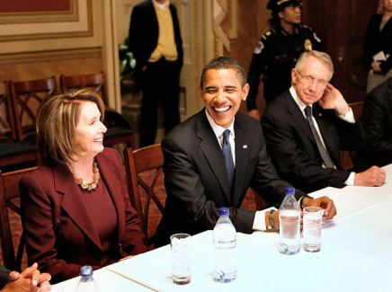 Obama, Pelosi and Reid Celebrate The National Healthcare Takeover Act